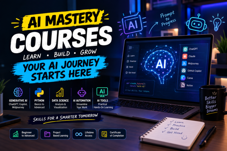 AI Mastery Course अपने करियर को AI की ताकत से बनाएं भविष्य के लिए तैयार